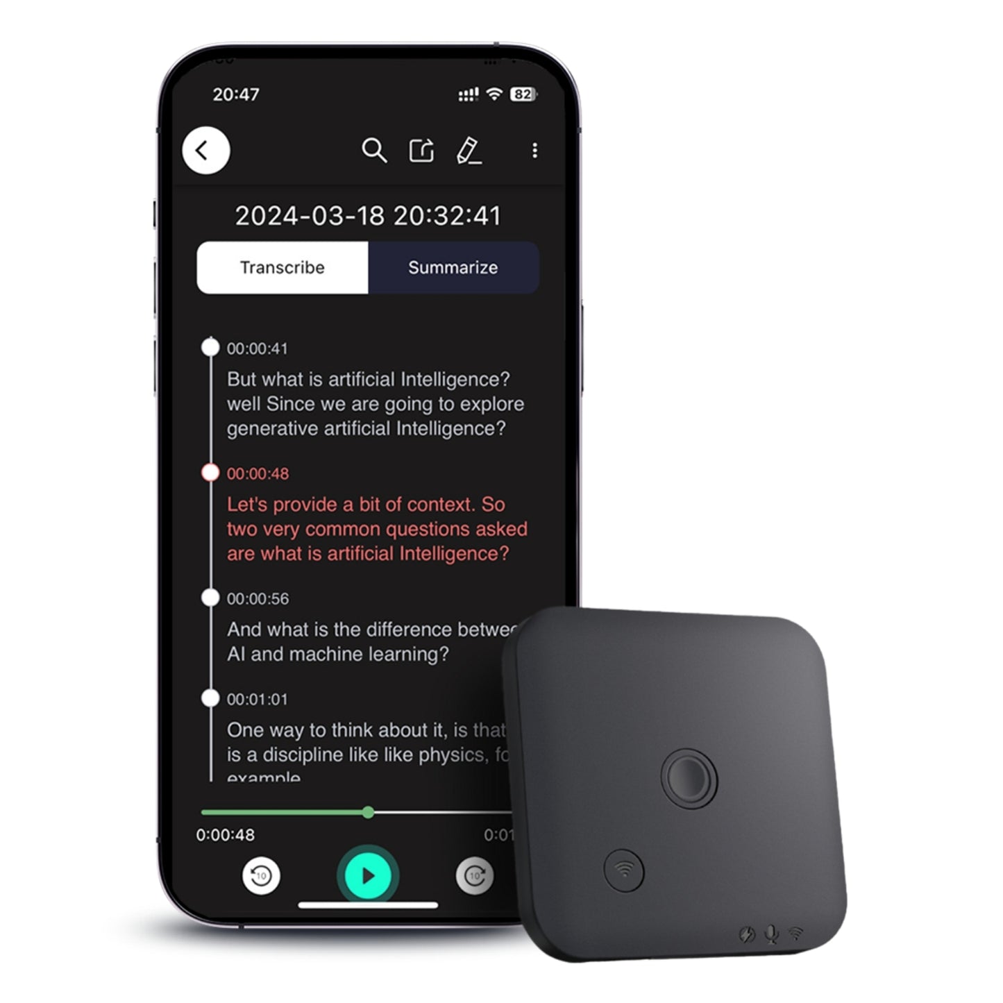 AI搭載ボイスレコーダー、iPhone通話レコーダー
