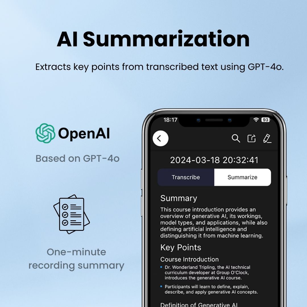 AI Powered Voice Recorder, iPhone Call Recorder